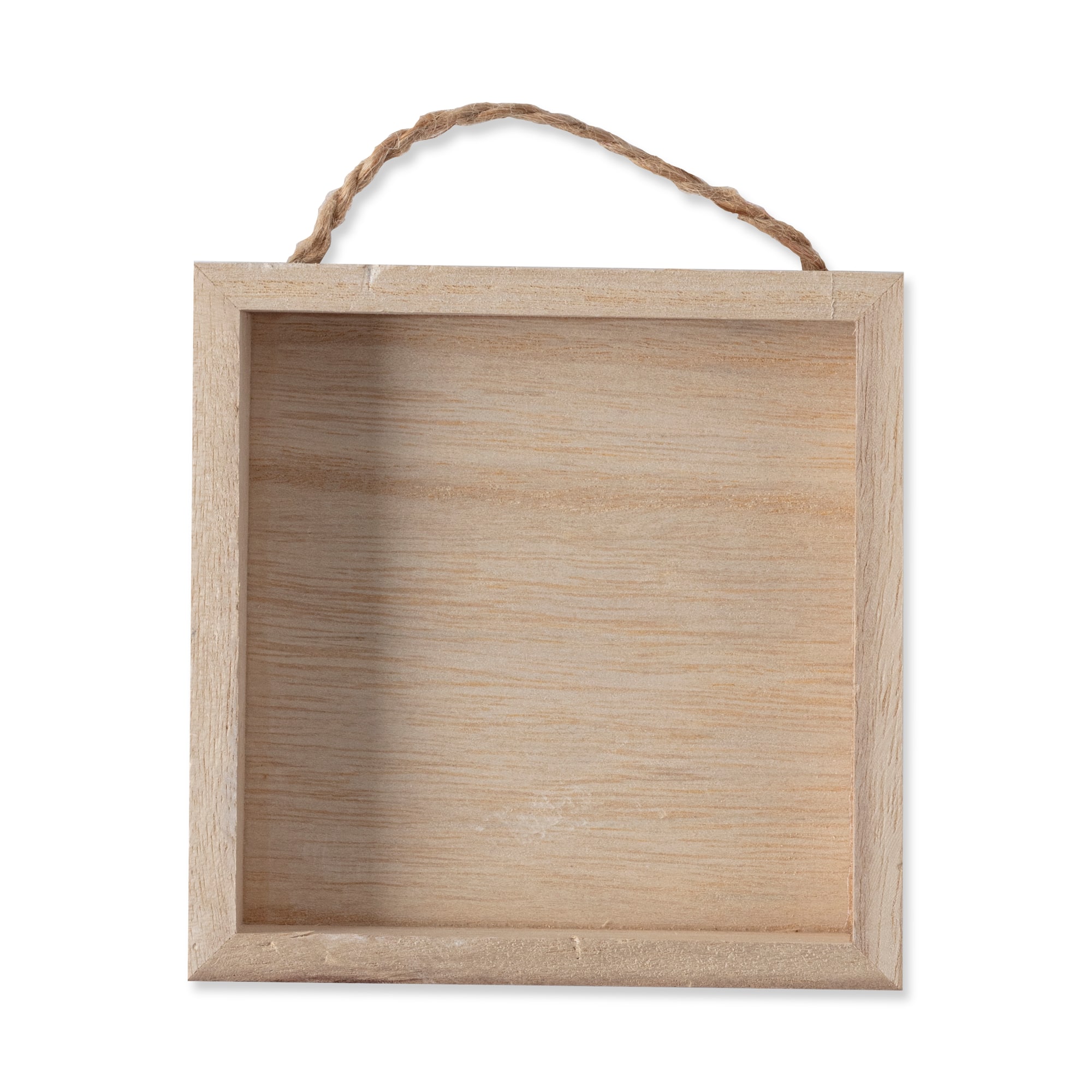 24 Pack: 4.9" x 4.9" DIY Square Wood Shadow Box by Make Market®